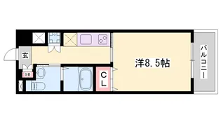 ヴィーダエクセレンテ明石本町【504号室】の間取り