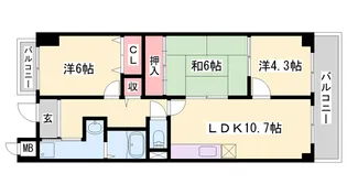 ソーシャルライフ西明石【202号室】の間取り