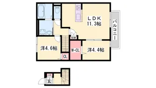 カスタリア堀町【205号室】の間取り