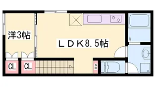 マッティーナ港町【202号室】の間取り