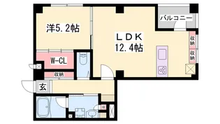 A-CUBE HONMACHI【102号室】の間取り