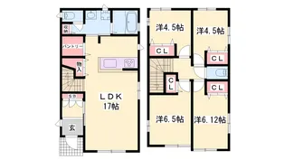 兵庫県三木市緑が丘町西2丁目【一戸建】の間取り
