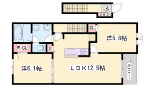 グランドールⅠ【202号室】の間取り