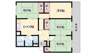 東二見ガーデンハイツ7号棟【102号室】の間取り