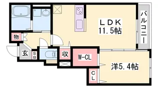 シェトワ・ヴィラ【103号室】の間取り