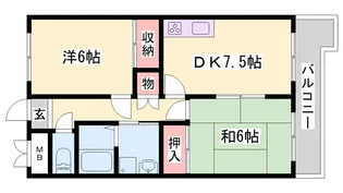 サンシャイン寺西【302号室】の間取り