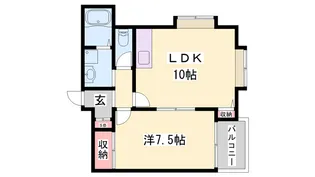 センチュリー大中【101号室】の間取り