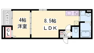 CRASTINE魚住町【301号室】の間取り