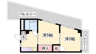 第61川辺ビル【504号室】の間取り