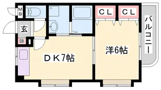ベルシャンテ西明石Ⅱ【3階】の間取り
