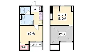 南王子町アパートメント【103号室】の間取り