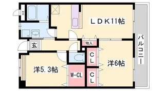 ブルック ヴィラ【103号室】の間取り