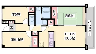 ウエステージ明石 四番館【710号室】の間取り