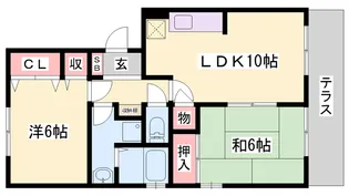 フレマリール住吉【1階】の間取り