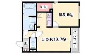 ヒカルサ明石土山【2階】の間取り
