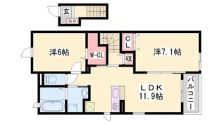 プレシャス・スペース【2階】の間取り