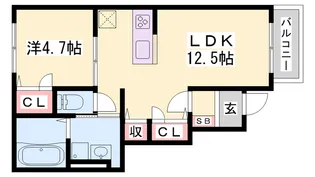 ウィステリア【104号室】の間取り