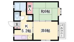 ハイツムティアラ【201号室】の間取り