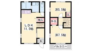 ガーデンハイムB棟【1号室】の間取り