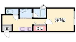 シェリル明石貴崎【1階】の間取り