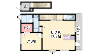シェリル明石貴崎【201号室】の間取り
