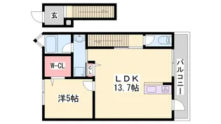 シェリル明石貴崎【202号室】の間取り