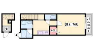 シェリル明石貴崎【203号室】の間取り