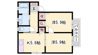オネストC【101号室】の間取り