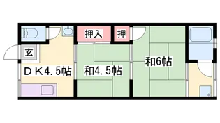 藤田荘【101号室】の間取り