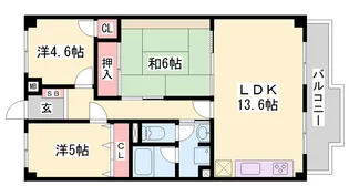 メゾンドール朝霧【401号室】の間取り