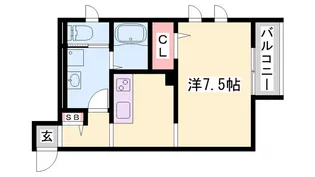 アヴニール西新町【2階】の間取り