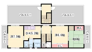 白長ビル【401号室】の間取り