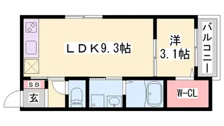NET-K江井島【1階】の間取り