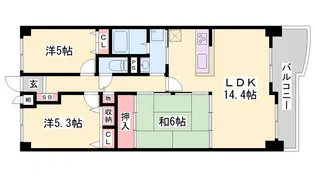 エクセランス大久保Ⅱ番館【2階】の間取り