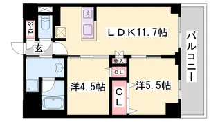 Alivis西神中央【603号室】の間取り