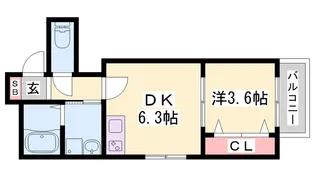 WING明石大久保【2階】の間取り