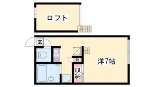 レオパレスパールライト【205号室】の間取り