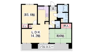 プレステージ明石大久保Ⅴ【402号室】の間取り