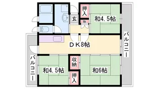 大久保東第4住宅78号棟【203号室】の間取り