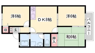 プレズントハイツ【202号室】の間取り