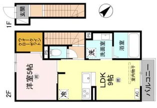グランクレール西二見【202号室】の間取り