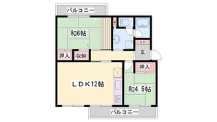 大久保東第四住宅81号棟【502号室】の間取り