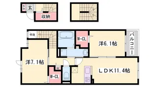 サンティエNAGAI【3階】の間取り