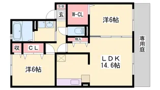 エコ ソレイルB【202号室】の間取り