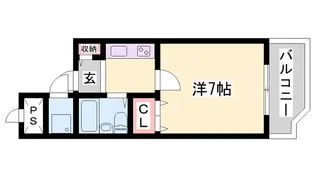 ジュネス西明石【5階】の間取り