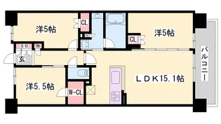 シエリアシティ明石大久保B【205号室】の間取り