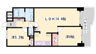 エクセランス大久保Ⅰ番館【8階】の間取り