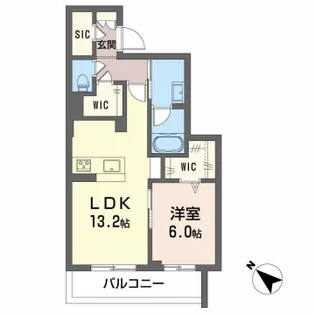 シャーメゾン小久保【303号室】の間取り
