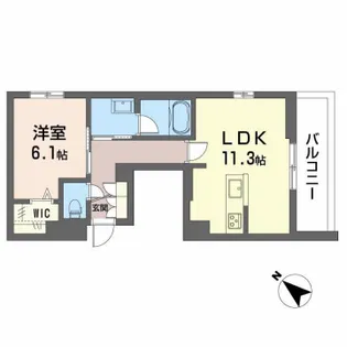 シャーメゾン小久保【301号室】の間取り