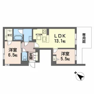 シャーメゾン小久保【1階】の間取り